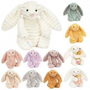 Peluche de Conejo Súper Suave con Orejas Largas, Personalizable, Relleno de Algodón PP, con Colores Personalizados para Aliviar el Estrés en Cumpleaños - Product Image 1