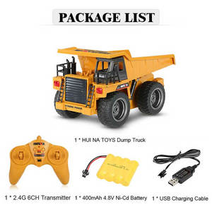 HOSHI-excavadora a control remoto <span class=keywords><strong>HUINA</strong></span> <span class=keywords><strong>1540</strong></span>, 1/18, 2,4G, 6 CANALES, camión de basura, ingeniería de construcción, vehículo de juguete - Product Image 4