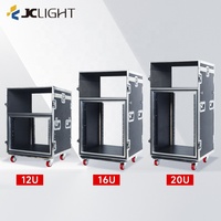Flight case antichoc 12U 16U 20U pour amplificateur et racks de studio, idéal pour station de travail DJ