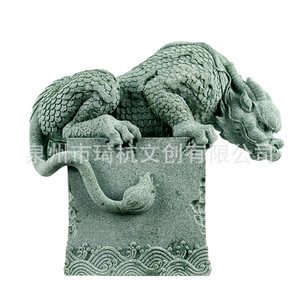 เครื่องประดับตราประทับหินลายมังกรแบบจีน สำหรับตกแต่งบ้าน โต๊ะทำงาน ของตกแต่งตู้ปลา หรือใช้เป็นที่ทับกระดาษ - Product Image 4