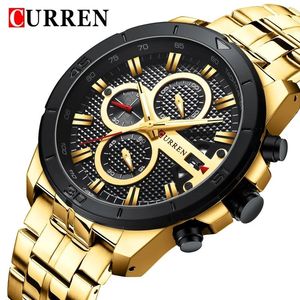 นาฬิกาควอตซ์สแตนเลสสตีล CURREN 8337 ขายดี สำหรับผู้ชาย นาฬิกาข้อมือแฟชั่น ปฏิทิน เรืองแสง กันน้ำ รุ่นยอดนิยม - Product Image 1