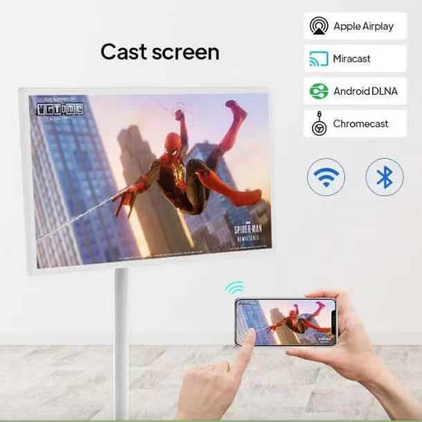 22/27 Inch Portable Android Smart TV Rechargeable and Portable Android Monitor with Built in Battery Smart Touch Screen