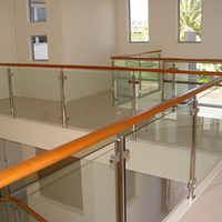 Pince en acier inoxydable, design moderne, résistante à l'eau et à la rouille, réglable, haute qualité, garantie 5 ans, pour rampes d'escalier/balcon de villa