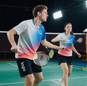 T-shirts personnalisés pour hommes, shorts, maillots de volley-ball respirants, hauts de badminton, vêtements de tennis de table - Product Image 5