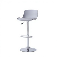 Tabouret de bar réglable en hauteur, chaise à dossier haut de luxe léger, cadre en métal moderne et minimaliste, tabouret pivotant