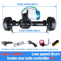 Kit Konversi Motor DC Brushless 80cm 1500W untuk As Roda Belakang, Rem Tromol, dan Penggerak Roda Tiga Listrik