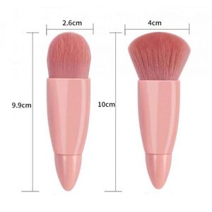 High Quality Professional Portable Travel 5pcs <b>Makeup</b> Brushes Set with Mirror Face & Shaving Brush Custom Logo Option - Product Image 2