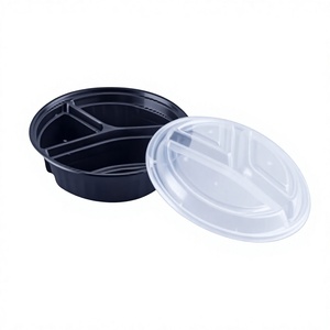 Contenitore EcoFresh Classic da 48oz in PP con 3 Scomparti, Coperchio a Clip, Adatto per Microonde e Frigorifero, per Conservazione Alimenti, Asporto, Viaggi e Feste - Product Image 1