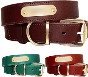 Collar de Perro Moderno de Cuero PU Sólido con Placa de Identificación Grabada, Diseño Suave Personalizado, Color Personalizado Ecológico - Product Image 2