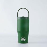 Petit gobelet portable en acier inoxydable 304 Bingba de 14oz avec poignée chaude pour voiture, camping et bureau