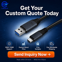 Cable de Extensión USB 3.0 Macho a Hembra LUNGKAY, Cable de Transferencia de Datos USB-A a USB-C para Computadora Multimedia, Carga Rápida