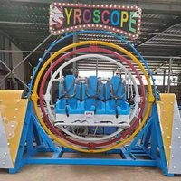 Manège Gyroscope Intérieur Portable à Bas Prix en Fibre de Verre/Métal/Acier pour Enfants, Monté sur Remorque pour Parc d'Attractions