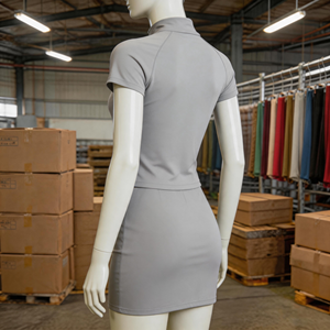 Conjunto de Dos Piezas para <span class=keywords><strong>Mujer</strong></span>, Nuevo Modelo 2026, con Logotipo Personalizado, Top Corto y Falda, Estilo Deportivo Casual de Verano, Logotipo Personalizado OEM ODM - Product Image 2