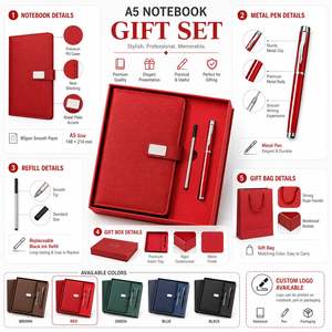 Set de Regalo de Cuaderno Premium A5 Personalizado, Kit Promocional Corporativo con Bolígrafo Metálico, Caja de Regalo y Bolsa con Opciones de Logotipo - Product Image 2