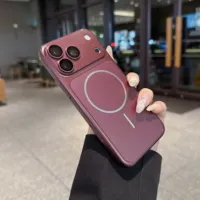 Coque de téléphone AG mate magnétique à chargement sans fil, protection renforcée en PC plaqué, compatible avec iPhone 18 Pro Max, 17, 16, 15, 14, 13 Pro Max