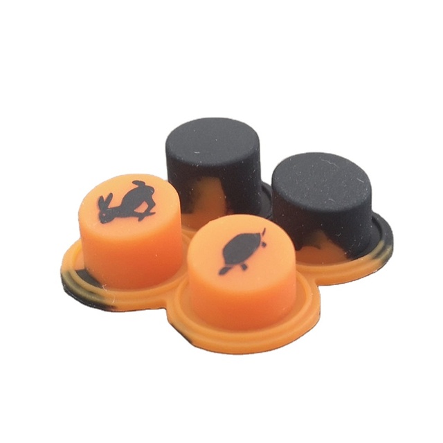 Hybrid Silicone Rubber Keypad Plastic Cap Silicone Keypad Silicon Rubber Keypads with Carbon Pillk