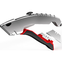 Couteau utilitaire OEM à lame coulissante en alliage d'aluminium, manche en alliage d'aluminium, lame en acier SK4 de qualité industrielle, robuste, boîtier en aluminium