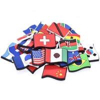 Breloques de chaussures en PVC en gros : Drapeaux du monde (Mexique, Amérique, Dominique, Samoa)