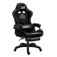 Vente en gros en usine de chaise de bureau ergonomique pour joueur de course LED RVB pivotante confortable repose-pieds en cuir design moderne en acier inoxydable