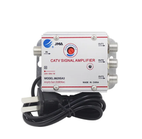 Répartiteur amplificateur de signal TV par câble CATV 4 voies AC 220V 20dB, amplificateur de signal d'antenne TV numérique, équipements TV domestiques 45Mhz à 860MHz, prise US