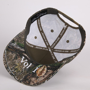 Topi bisbol bordir 3d hijau kualitas tinggi topi Baseball cetakan khusus sublimasi kasual topi bisbol kamuflase pohon asli - Product Image 6