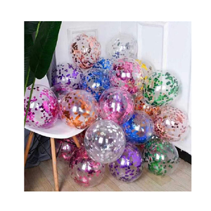 custom 12 Inch Confetti Balloon latex Balloon Set Confetti Christmas Party Supplies Sequin foil Balloons for party decor