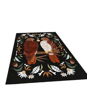 Alfombra de terciopelo cristalino con estampado animal, rectangular, resistente a las manchas, decoración para el hogar, de fibra de poliéster. - Product Image 1