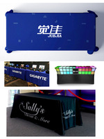 Nappe publicitaire portable pour salon professionnel 6 pieds, impression numérique, logo personnalisé, tissu polyester tricoté