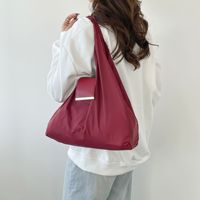 Sac de courses pliable portable en nylon de 7 pouces avec porte-clés, écologique, réutilisable, design ouvert à panneaux, logo personnalisé