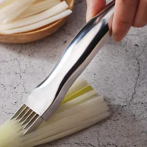 स्टेनलेस स्टील scallion ग्रीन वसंत प्याज ककड़ी कीवी आलू slicer कटर तकलीफ चाकू