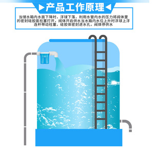 Contrôleur automatique de niveau d'eau Xuan Lang 1 en 1 avec vanne à flotteur en plastique pour réservoir de tour d'eau - Product Image 4