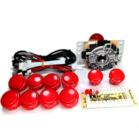 Perlengkapan Joystick SANWA untuk Mesin Arcade Coin Pusher, DIY PC USB Chip Board, Panel Kontrol Komputer, Kartu Logam Plastik