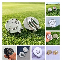 Nouveauté 2026 : Clips de casquette de golf en métal argenté brillant, fabriqués sur mesure en usine, avec marqueurs de balle