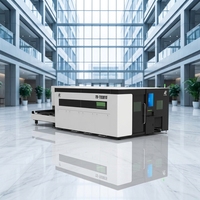 Machine de découpe laser CNC à fibre intégrée 1500W-6000W pour tôles, tubes et plaques, avec système Cypcut et lit fermé