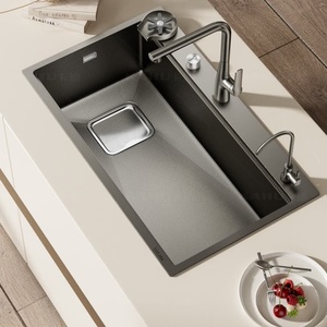 Luxurious 304 stainless steel sink <b>large</b> single-slot kitchen left drainage sink sink vegetable basin - Product Image 6