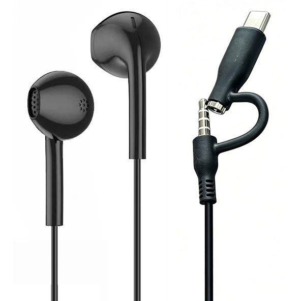 3.5mm Jack In-Ear Headphones with Microphone Wired Earbuds for Smartphones Computers Laptops MP3 Players