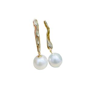 DIY Nouveau style Bijoux en argent S925 Boucles d'oreilles avec perles rondes de 11-15 mm Accessoires en perles DIY Plateau vide 22273 - Product Image 5