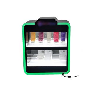 Présentoir de bureau en acrylique noir de luxe personnalisé pour tabac fumé avec lumière LED de couleurs - Product Image 6