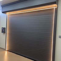 Porte à enroulement électrique robuste en alliage d'aluminium, résistante au feu, pour atelier et centre logistique, anti-choc