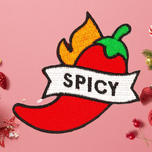 Nouvel arrivage Patchs brodés de dessins animés Vente en gros Applique en tissu végétal botanique <span class=keywords><strong>Patch</strong></span> brodé personnalisé poivron rouge épicé - Product Image 1