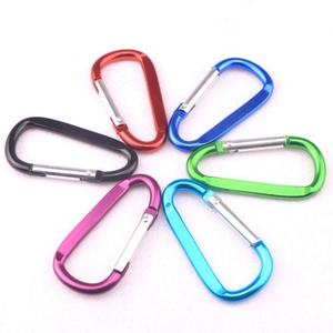 Mosquetón de colores al por mayor de fábrica, ganchos desinfectantes para hervidor, mosquetón plano <span class=keywords><strong>en</strong></span> forma de <span class=keywords><strong>D</strong></span> - Product Image 4