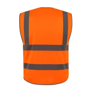 Protezione di sicurezza per l'edilizia guida sicura abbigliamento da lavoro fluorescente cinghie di sicurezza riflettenti gilet di sicurezza riflettente