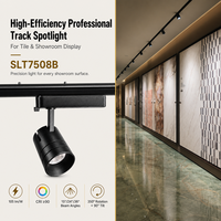 Sistema de Rieles de Iluminación LED Comercial ODM de 12W, 15W, 20W, 25W, Foco COB Ajustable de Alto CRI para Exhibición en Salas de Azulejos