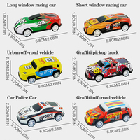 Vente en gros de jouets de simulation de voiture miniature en alliage métallique, rebondissants, durables, à friction, pour enfants de 5 à 7 ans