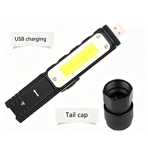 ไฟฉาย LED แบบชาร์จได้ COB พร้อมแสง 360 องศา °   ฐานแม่เหล็กหมุนได้, ไฟทำงาน 10W สำหรับซ่อมรถยนต์และกิจกรรมกลางแจ้ง - Product Image 3