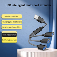 Câble répartiteur USB Y pour charger OTG 3 en 1 USB mâle à 3 USB 2.0 femelle Extender Hub Data Charger Adapter Split