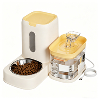 Distributeur automatique de nourriture et fontaine à eau grande capacité, prêt pour les voyages, pour chats et chiens