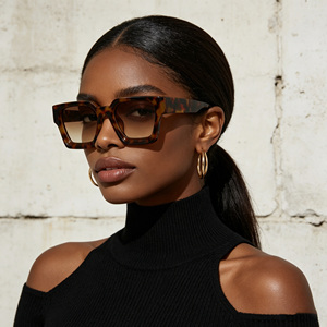 Lunettes de <span class=keywords><strong>soleil</strong></span> de luxe de haute qualité 2026 avec logo de créateur, personnalisées pour hommes et femmes, protection UV400, monture carrée tendance - Product Image 3