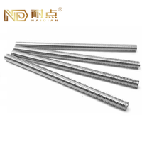 Hot Dipped Galvanized Zinc Plated Carbon Steel Flat Head Threaded Stud Rod Class 4.8/6.8 Unef Thread M12-M30 80mm-3000mm Naidian