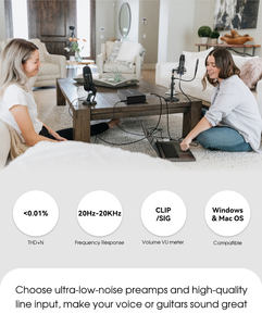 Ensemble complet de microphone à condensateur de studio professionnel, <span class=keywords><strong>casque</strong></span>, interface audio USB, carte son, kit d'enregistrement de podcast - Product Image 6